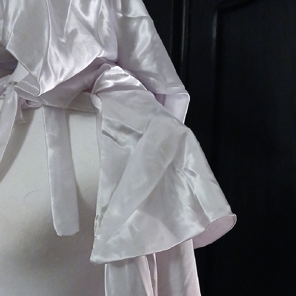 Pearl Satin Hooded Cloak Cape with Flowing Train Cosplay Satin Lined too! main image 6